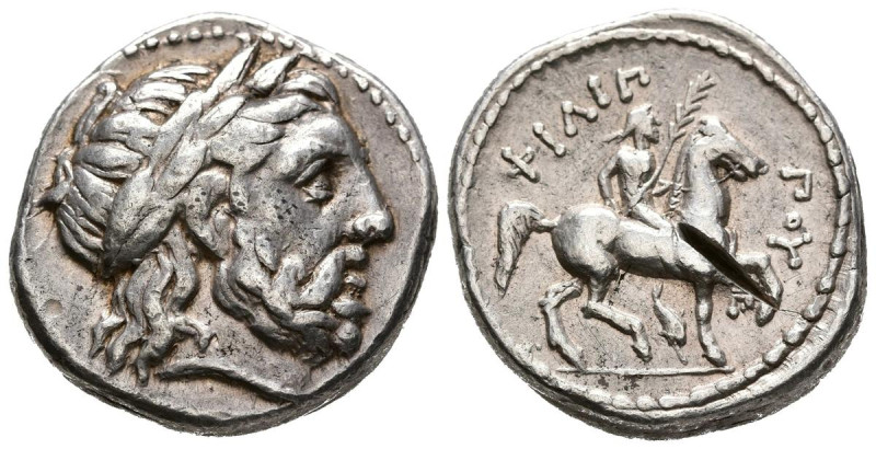 REYES DE MACEDONIA, Filipo II. Tetradracma. (Ar. 14,48g/23mm). 359-336 a.C. Amph...