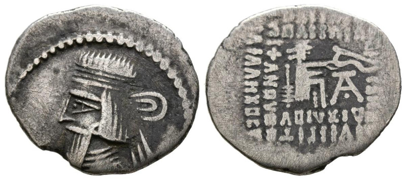 REYES DE PARTIA, Vardanes I. Dracma. (Ar. 3,20g/21mm). 38-46 d.C. Mithradatkart....