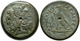 REINO PTOLEMAICO, Ptolomeo IV Philipator. Ae41. (Ae. 71,20g/41mm). 221-204 a.C. (Svoronos 1125; SNH Copenhagen 199). Anv: Cabeza laureada de Zeus a de...