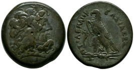 REINO PTOLEMAICO, Ptolomeo IV Philipator. Ae41. (Ae. 72,88g/41mm). 221-204 a.C. (Svoronos 1125; SNH Copenhagen 199). Anv: Cabeza laureada de Zeus a de...