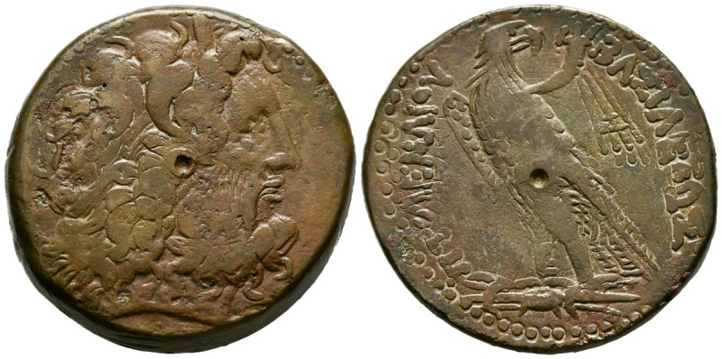 REINO PTOLEMAICO, Ptolomeo IV Philopator. Ae38. (Ae. 46,42g/38mm). 211-204 a.C. ...