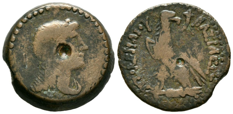 REINO PTOLEMÁICO, Ptolomeo V o Ptolomeo VI. Ae23. (Ae. 8,36g/24mm). 180-145 a.C....