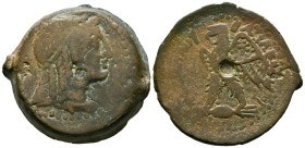 REINO PTOLEMÁICO, Ptolomeo VI Filometor. Ae35. (Ae. 30,73g/35mm). 180-145 a.C. (Svoronos 1233; SNG Copenhagen 246). Anv: Cabeza de Isis a la derecha. ...