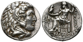 REINO SELEUCIDA, Seleucos I Nikator. Tetradracma. (Ar. 16,74g/27mm). 312-281 a.C. Babilonia. (Price 3704). Anv: Cabeza de Heracles con piel de león a ...