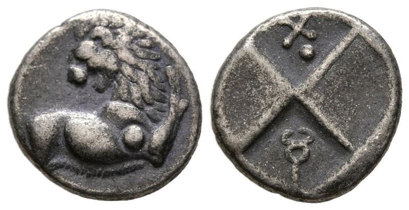 TRACIA, Chersonesos. Hemidracma. (Ar. 2,30g/13mm). 400-350 a.C. (Seaby 1602-6). ...