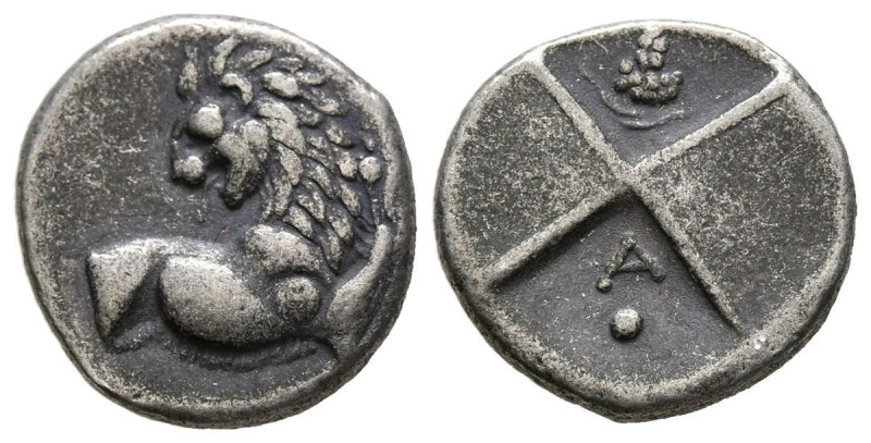 TRACIA, Chersonesos. Hemidracma. (Ar. 2,26g/14mm). 400-350 a.C. (Seaby 1607). An...