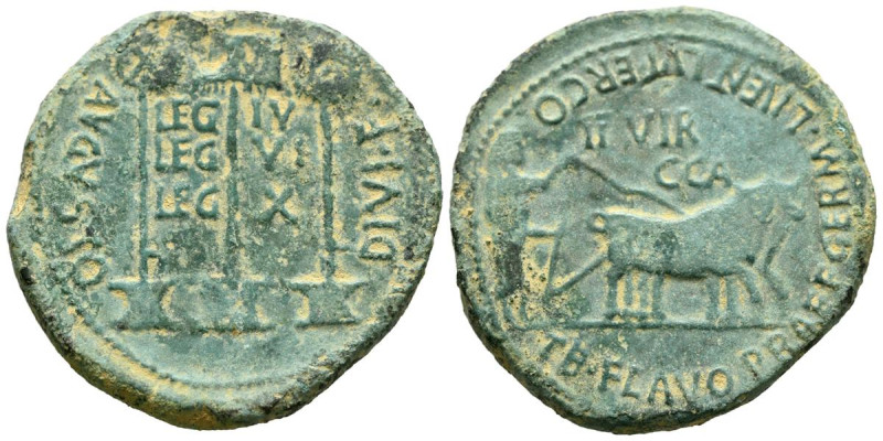 CAESARAUGUSTA (Zaragoza). Dupondio. (Ae. 20,24g/34mm). 27 a.C.-14 d.C. (FAB-310)...