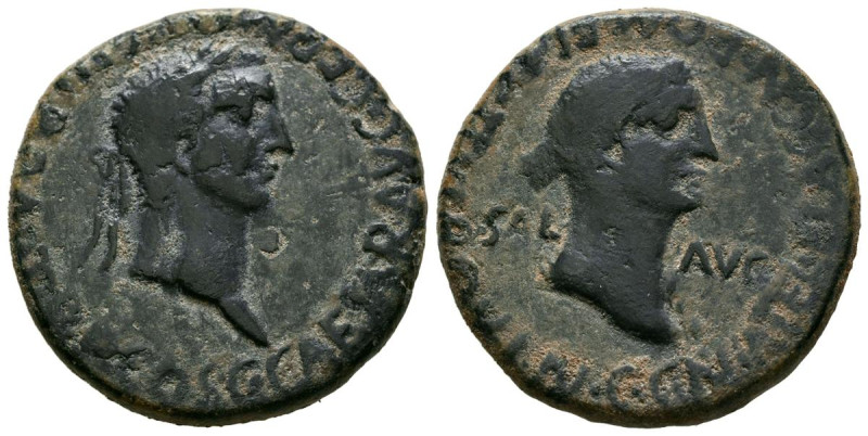 CARTAGONOVA (Cartagena, Murcia). As. (Ae. 13,19g/27mm). 37-41 d.C. (FAB-613). An...