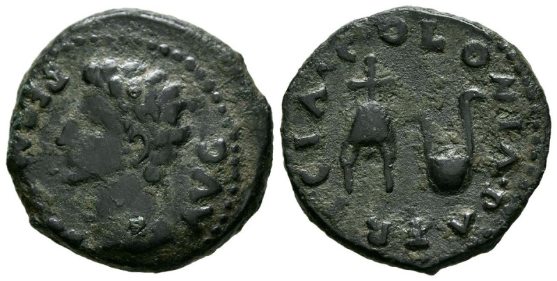 COLONIA PATRICIA (Córdoba). Semis. (Ae. 5,96g/22mm). 27 a.C.-14 d.C. (FAB-1992)....