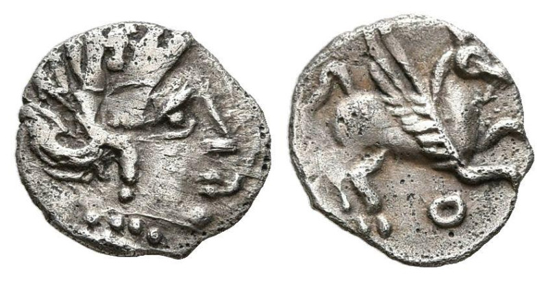 EMPORION (Ampurias, Gerona). Tritartemorion. (Ar. 0,25g/9mm). 220-215 a.C. (FAB-...