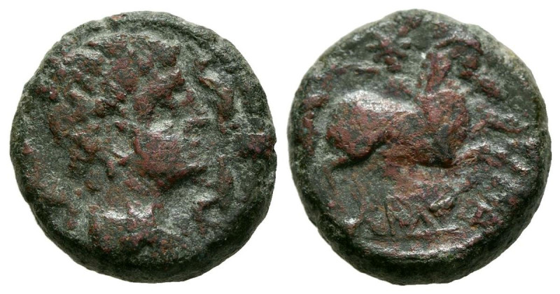ILTIRTA (Lérida). Cuadrante. (Ae. 4,15g/15mm). 200-20 a.C. (FAB-1468). Anv: Cabe...