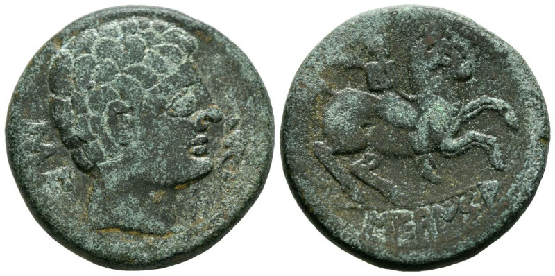 SECAISA (Segeda, Zaragoza). As. (Ae. 19,04g/29mm). 120-20 BC (FAB-2121). Anv: Ca...