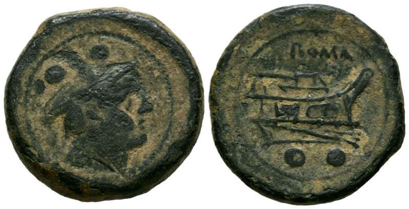 ACUÑACIONES ANONIMAS. Sextante. (Ae. 15,57g/27mm). 217-215 d.C. Roma. (Crawford ...