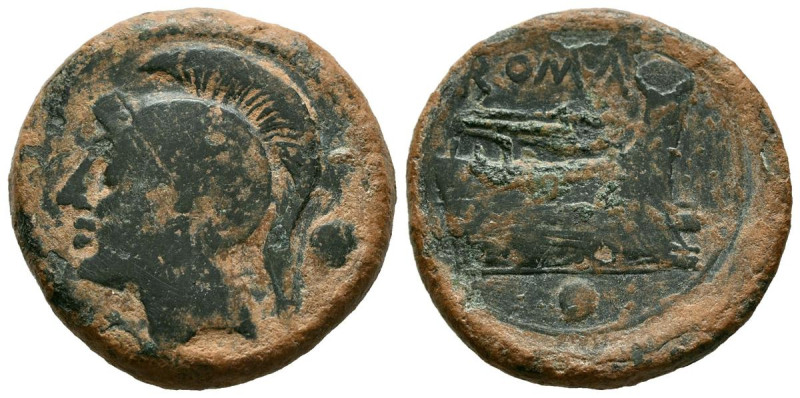 ACUÑACIONES ANONIMAS. Uncia. (Ae. 10,10g/24mm). 217-215 a.C. Roma. (Crawford 38/...