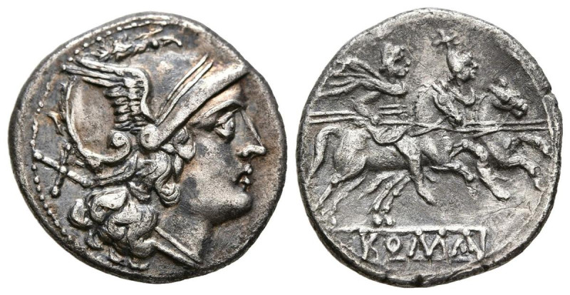 ACUÑACIONES ANONIMAS. Denario. (Ar. 3,34g/18mm). 200-190 a.C. Ceca del sur de It...