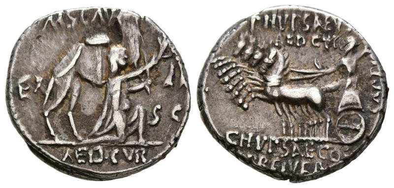 GENS AEMILIA. Denario. (Ar. 3,82g/18mm). 58 a.C. Roma. (Crawford 422/1; FFC 121)...