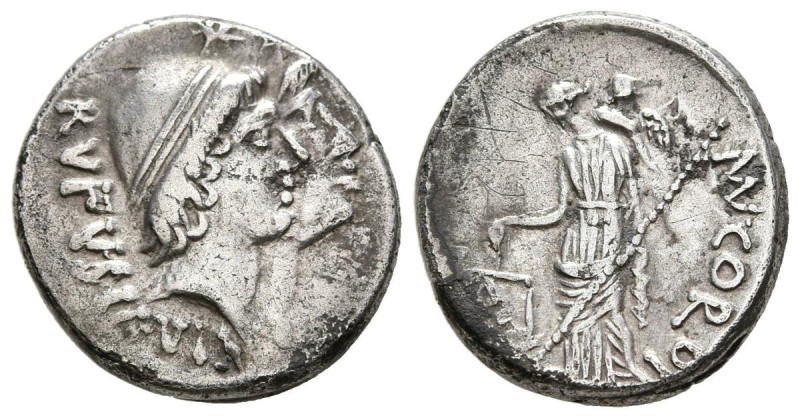 GENS CORDIA. Denario. (Ar. 3,87g/17mm). 46 a.C. Roma. (Crawford 463/1b; FFC 604)...