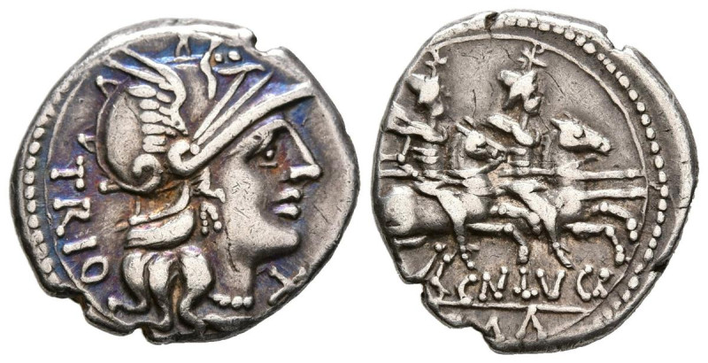 GENS LUCRETIA. Denario. (Ar. 3,90g/mm). 136 a.C. Roma. (Crawford 237/1; FFC 822)...