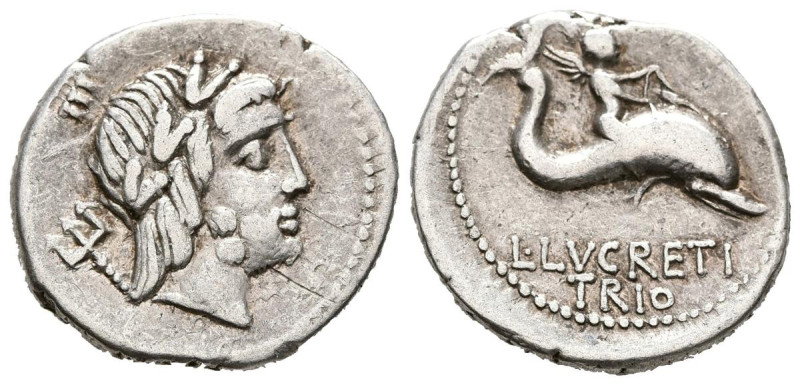 GENS LUCRETIA. Denario. (Ar. 3,68g/19mm). 76 a.C. Roma. (Crawford 390/2; FFC 824...