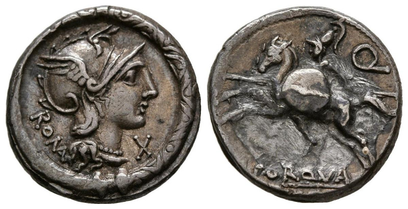 GENS MANLIA. Denario. (Ar. 3,98g/18mm). 113-112 a.C. Italia Central. (FFC 836; C...