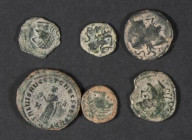 Conjunto de 4 monedas de bronce republicanas, entre las que se encuentran, 3 Semis y 1 Triente. A EXAMINAR.