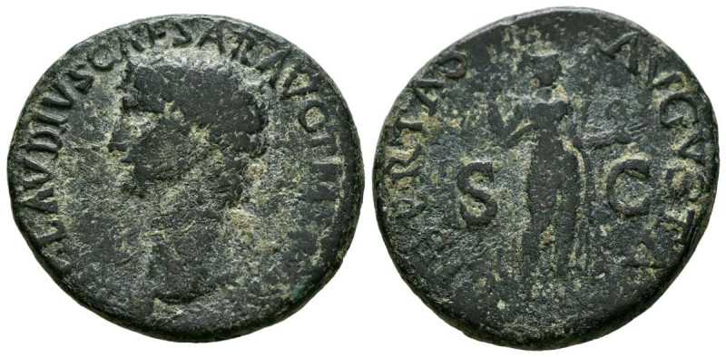 CLAUDIO I. As. (Ae. 10,87g/28mm). 50-54 d.C. Roma. (RIC 113). Anv: Cabeza de Cla...