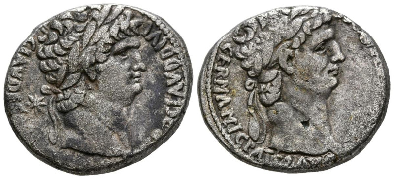 NERON y DIVO CLAUDIO I. Tetradracma. (Ar. 13,65g/26mm). 63-68 d.C. Antioquía. (S...