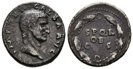 GALBA. Denario. (Ar. 3,08g/18mm). 68-69 d.C. Roma. (RIC 167). Anv: Cabeza de Galba a derecha, alrededor leyenda: IMP SER GALBA AVG. Rev: Leyenda: SPQR...