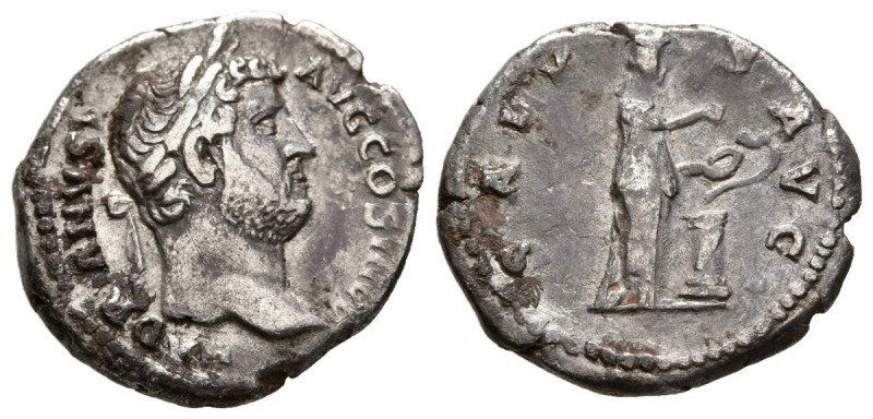 ADRIANO. Denario. (Ar. 2,80g/18mm). 133-135 d.C. Roma. (RIC 2047). Anv: Cabeza l...