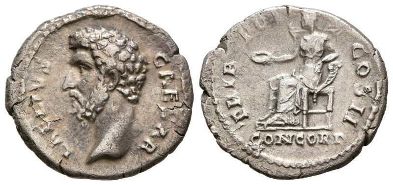 AELIO. Denario. (Ar. 2,64g/19mm). 137 d.C. Roma. (RIC 2710). Anv: Cabeza de Aeli...