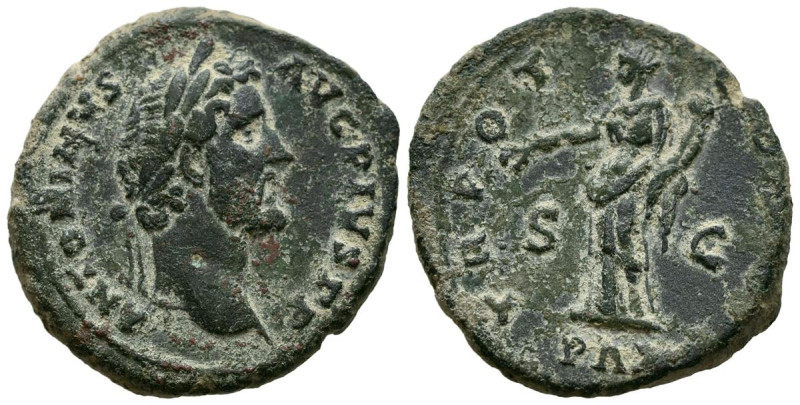 ANTONINO PIO. As. (Ae. 11,35g/29mm). 139 d.C. Roma. (RIC 569a). Anv: Busto laure...