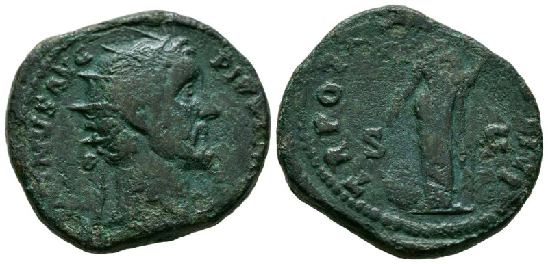 ANTONINO PIO. Dupondio. (Ae. 12,75g/26mm). 155-156 d.C. Roma. (RIC 970). Anv: Ca...