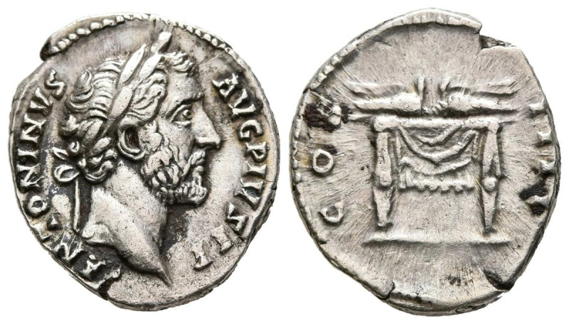 ANTONINO PIO. Denario. (Ar. 3,27g/18mm). 145-147 d.C. Roma. (RIC 137). Anv: Cabe...