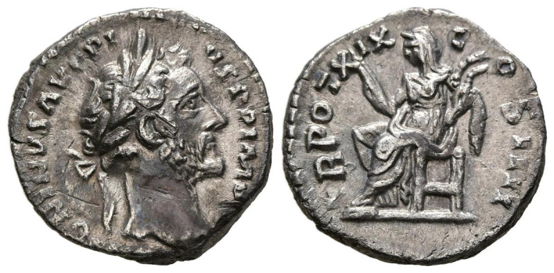 ANTONINO PIO. Denario. (Ar. 3,17g/17mm). 155-156 d.C. Roma. (RIC 248). Anv: Cabe...