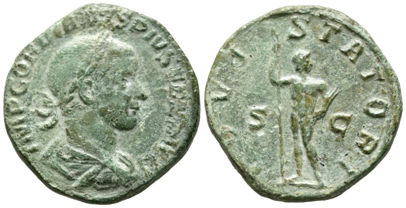 GORDIANO III. Sestercio. (Ae. 16,31g/29mm). 241-243 d.C. Roma. (RIC 298a). Anv: ...