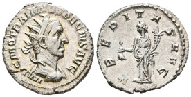 TRAJANO DECIO. Antoniniano. (Ar. 3,59g/21mm). 294-251 d.C. Roma. (RIC 28). Anv: Busto radiado y drapeado de Trajano Decio a derecha, alrededor leyenda...