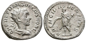 HERENIO ETRUSCO. Antoniniano. (Ar. 3,71g/21mm). 250-251 d.C. Roma. (RIC 147c). Anv: Busto radiado y drapeado de Herenio Etrusco a derecha, alrededor l...