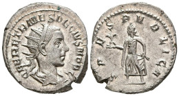 HERENIO ETRUSCO. Antoniniano. (Ar. 4,95g/23mm). 250-251 d.C. Roma. (RIC 149). Anv: Busto radiado y drapeado de Herenio Etrusco a derecha, alrededor le...