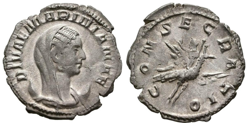 DIVA MARINIANA. Antoniniano. (Ar. 2,26g/22mm). 254 d.C. Roma. (RIC 6). Anv: Bust...