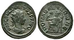 QUIETO. Antoniniano. (Ae. 3,41g/21mm). 260-261 d.C. Samosata. (RIC 9). Anv: Busto radiado y drapeado de Quieto a derecha, alrededor leyenda: IMP C FVL...