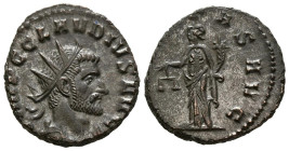CLAUDIO II. Antoniniano. (Ae. 3,38g/19mm). 268-270 d.C. Mediolanum. (RIC 14). Anv: Busro radiado y drapeado de Claudio II a derecha, alrededor leyenda...