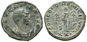 SEVERINA. Antoniniano. (Ae. 3,48g/22mm). 274-275 d.C. Antioquía. (RIC 4). Anv: Busto drapeado y diademado de Severina sobre creciente a derecha, alred...