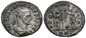 PROBO. Antoniniano. (Ve. 3,76g/24mm). 276-282 d.C. Serdica. (RIC 845). Anv: Busto radiado y con coraza de Probo a izquierda, alrededor leyenda: IMP C ...