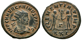 CARINO. Antoniniano. (Ae. 3,69g/21mm). 283-285 d.C. Cícico. (RIC 324). Anv: Busto radiado y drapeado de Carino a derecha, alrededor leyenda: IMP C M A...