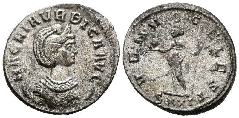 MAGNIA URBICA. Antoniniano. (Ve. 3,41g/22mm). 283 d.C. Ticinum. (RIC 345). Anv: ...