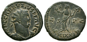 CARAUSIO. Antoniniano. (Ae. 4,51g/21mm). 287-293 d.C. Londres. (RIC 98). Anv: Busto radiado y drapeado de Carausio a derecha, alrededor leyenda: IMP C...