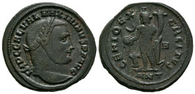 MAXIMIANO II. Follis. (A. 6,87g/24mm). 310-311 d.C. Antioquía. (RIC 147). Anv: Busto laureado de Maximino II a derecha, alrededor leyenda: IMP C GAL V...