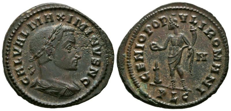 MAXIMINO II. Follis. (Ae. 8,33g/28mm). 305-309 d.C. Lugdunum. (RIC 214a). Anv: B...