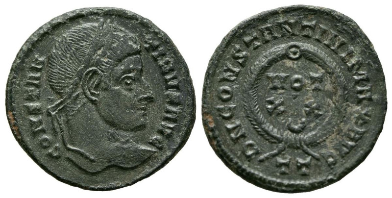 CONSTANTINO I. Follis. (Ae. 2,69g/19mm). 322-325 d.C. Ticinum. (RIC 140). Anv: C...