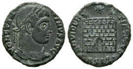 CONSTANTINO I. Follis. (Ae. 2,04g/17mm). 326-327 d.C. Siscia. (RIC 200). Anv: Cabeza laureada de Constantino I a derecha, alrededor leyenda: CONSTANTI...